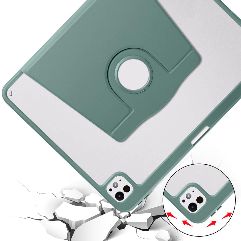 Apple iPad Pro 13 2025 M5 Kılıf Zore Termik Kalem Bölmeli Dönebilen Standlı Kılıf