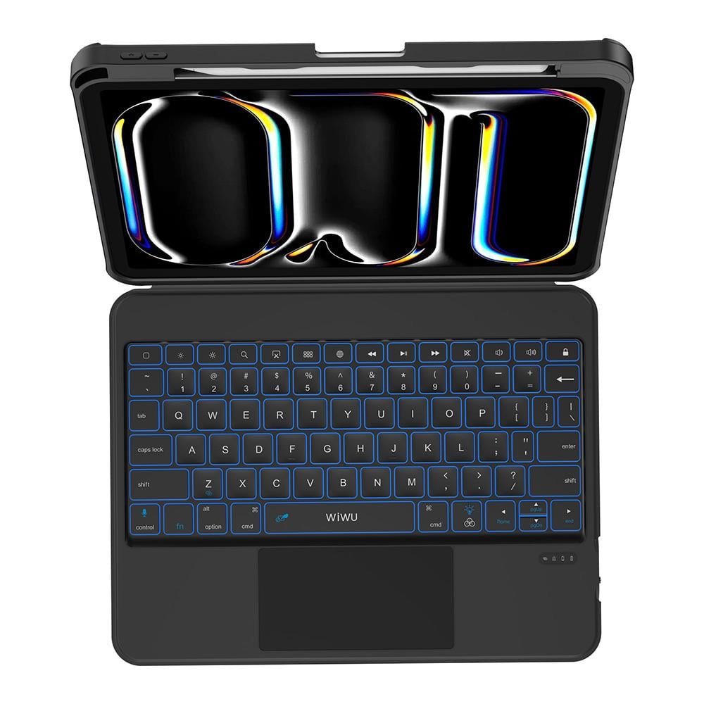 Apple iPad Pro 13 2025 M5 Wiwu MK-007 Combo Pro Kalem Bölmeli Klavyeli Standlı Kılıf
