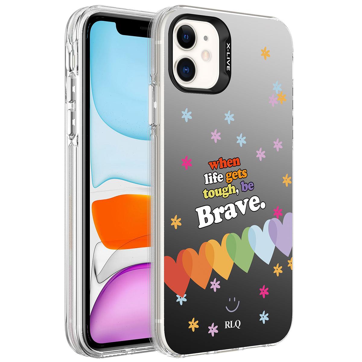 Apple iPhone 11 Kılıf Desenli Zore Silver Sert Kapak