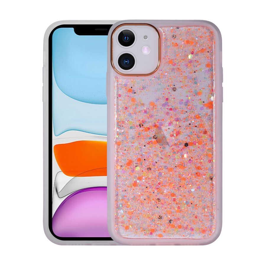 Apple iPhone 11 Kılıf Figürlü Desenli Işıltılı Sert Zore Sos Kapak