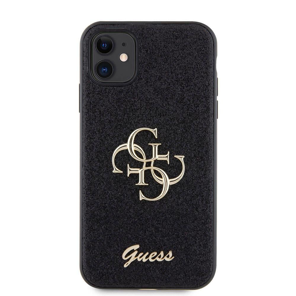 Apple iPhone 11 Kılıf Guess Orjinal Lisanslı 4G Büyük Metal Logolu Glitter Kapak