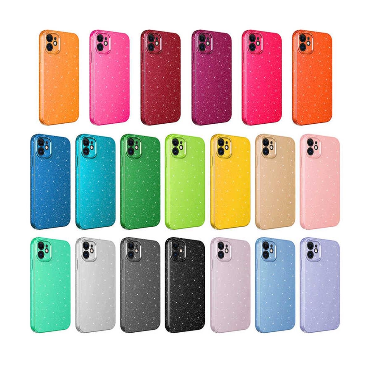 Apple iPhone 11 Kılıf Kamera Korumalı Simli Lüks Zore Koton Kapak