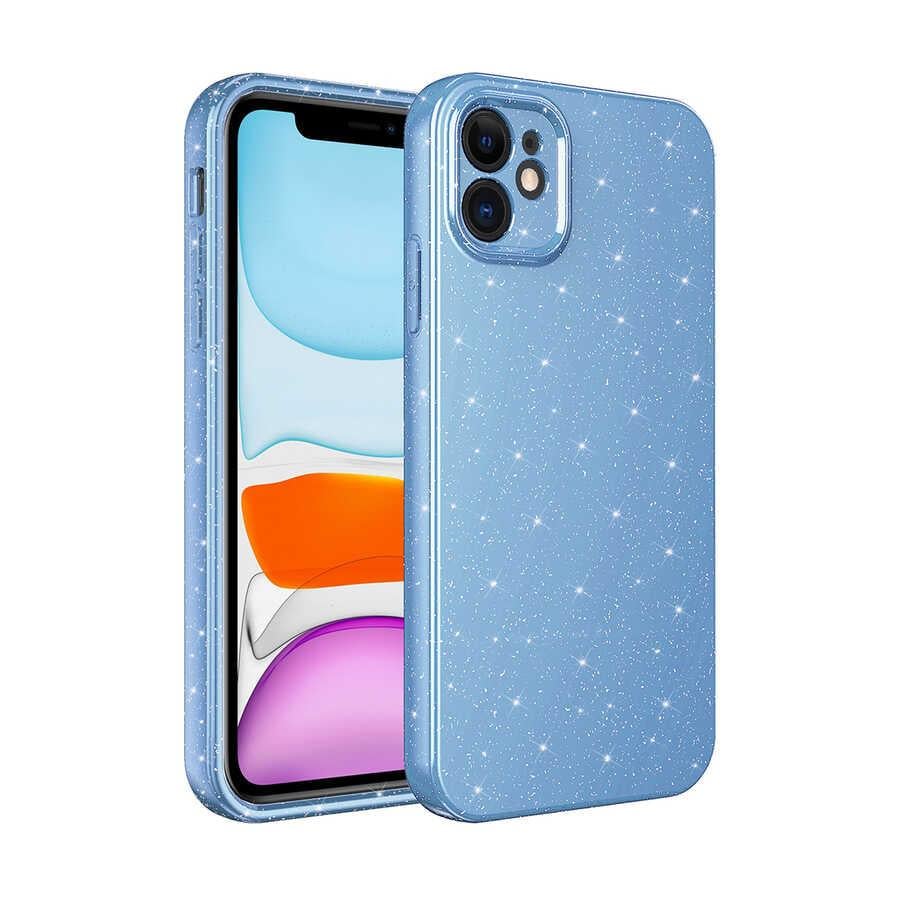 Apple iPhone 11 Kılıf Kamera Korumalı Simli Lüks Zore Koton Kapak