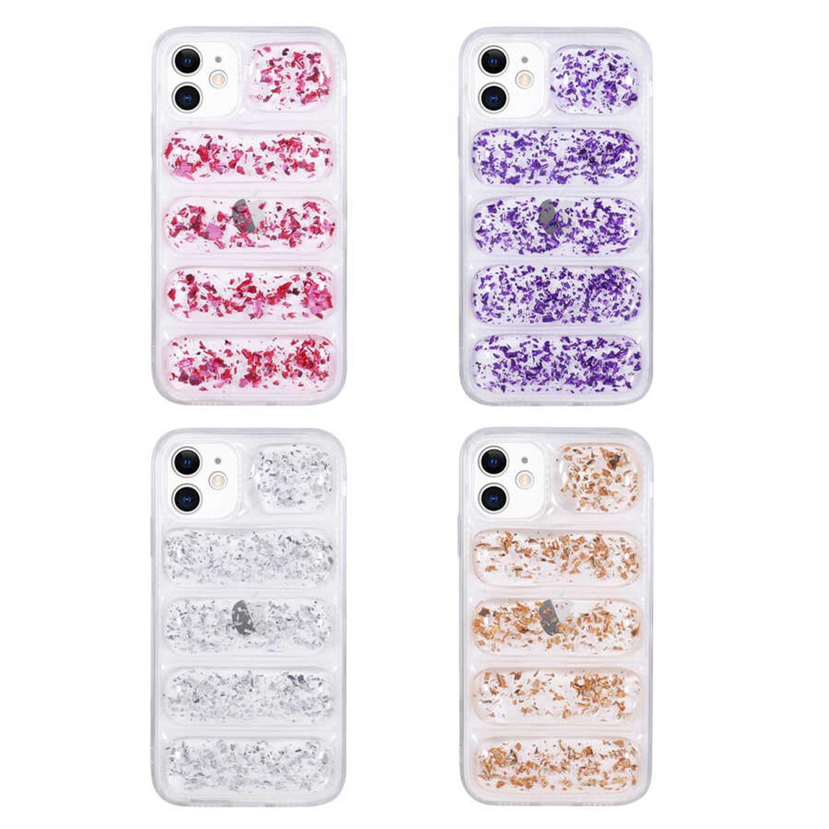 Apple iPhone 11 Kılıf Kamera Korumalı Simli Airbag'li Zore Dalga Kapak