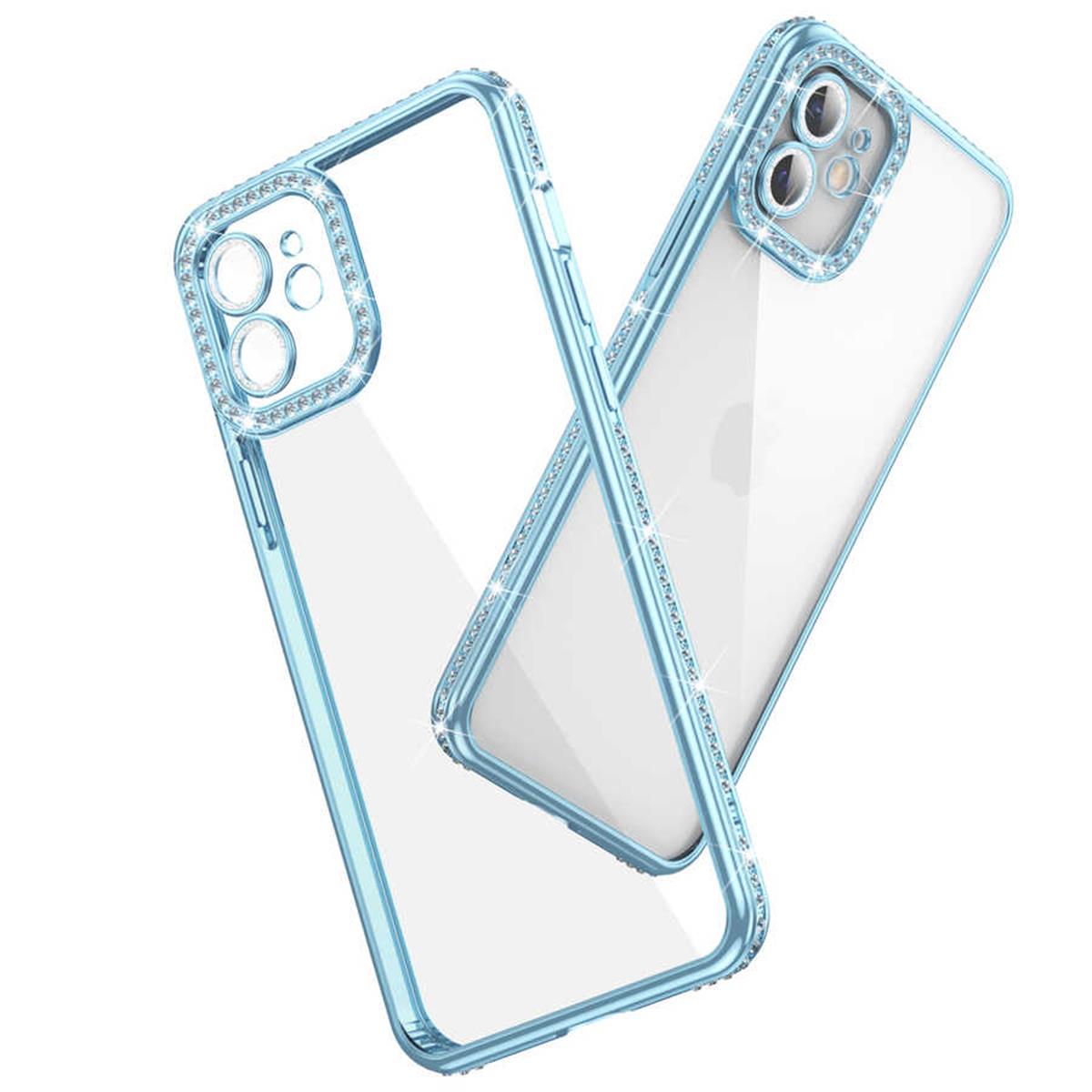 Apple iPhone 11 Kılıf Kamera Korumalı Taşlı Zore Mina Kapak