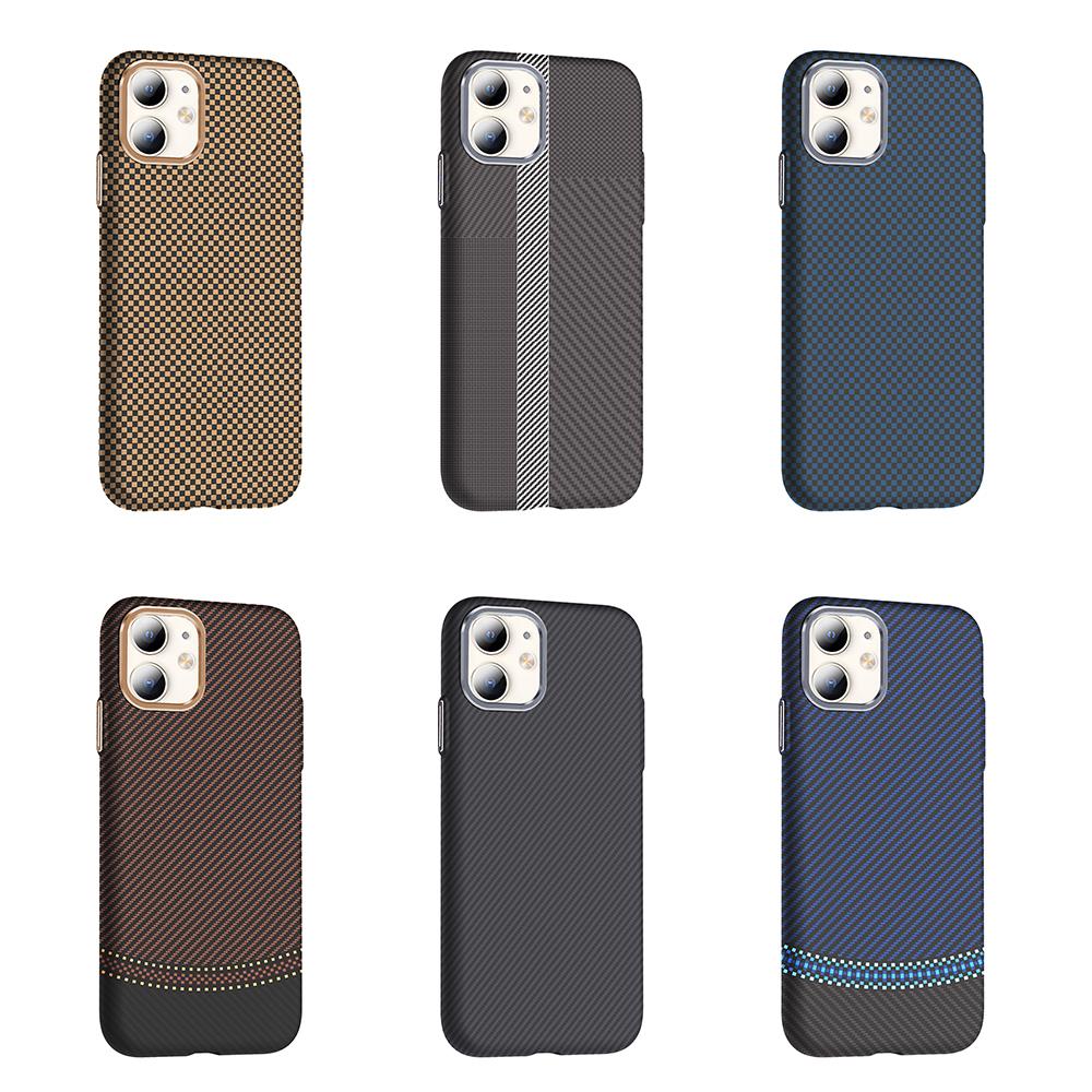 Apple iPhone 11 Kılıf Magsafe Şarj Özellikli Karbon Fiber Görünümlü Zore Gros Kapak