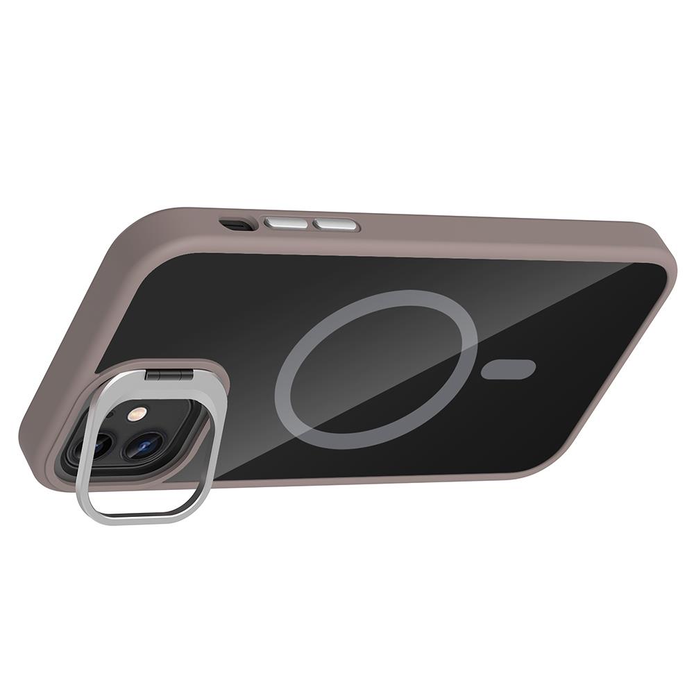 Apple iPhone 11 Kılıf Standlı ve Kamera Lens Hediyeli M-Safe Şarj Özellikli Zore Etro Kapak