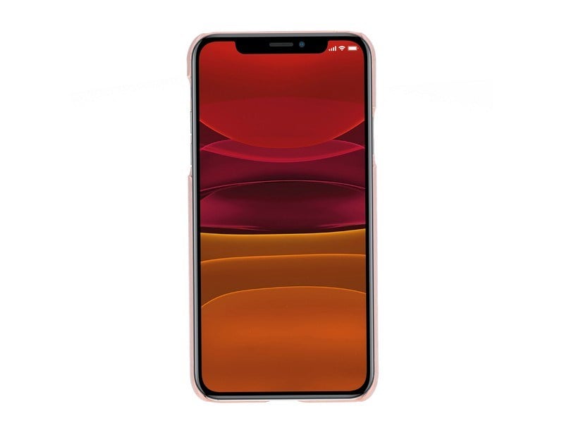 Apple iPhone 11 Pro Max Uyumlu Deri Arka Kapak UJ NU2 Pembe