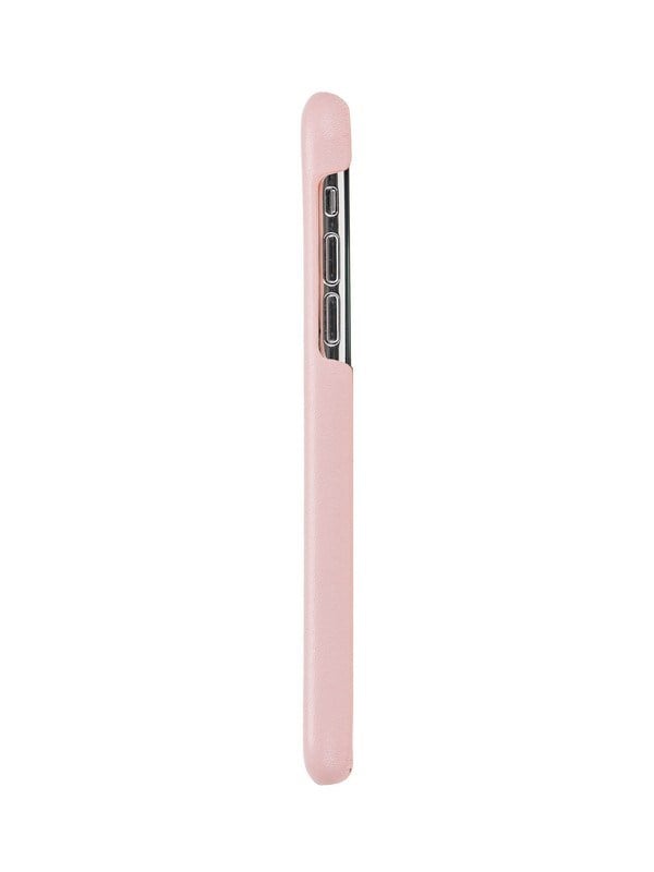 Apple iPhone 11 Pro Max Uyumlu Deri Arka Kapak UJ NU2 Pembe