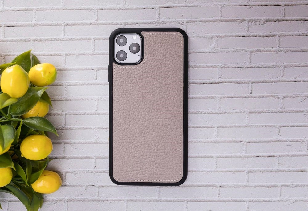 Apple iPhone 11 Pro Max Uyumlu Deri Cüzdanlı Kılıf ERC3 Bej