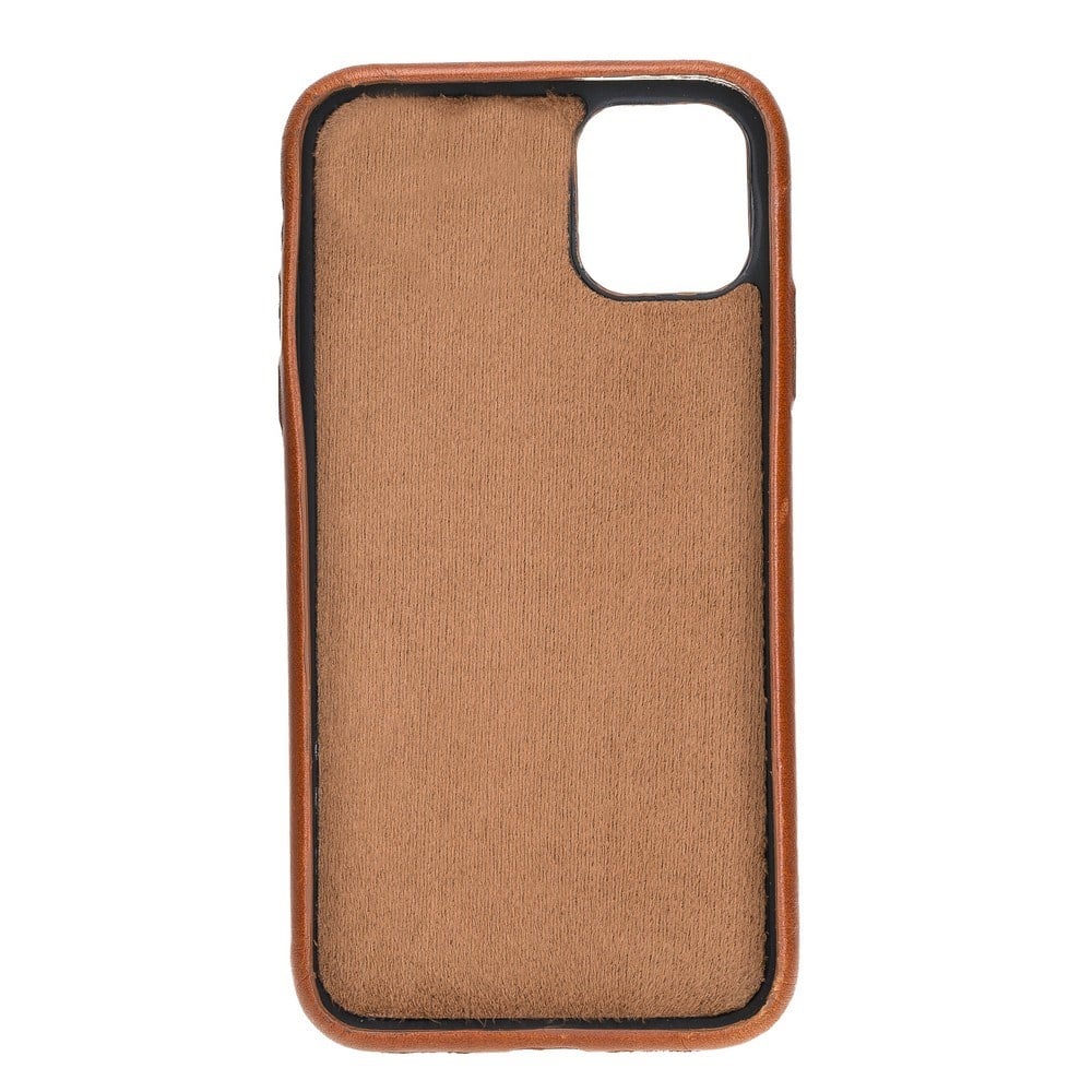 Apple iPhone 11 Uyumlu Deri Arka Kapak ROCKCESS RST2EF Taba