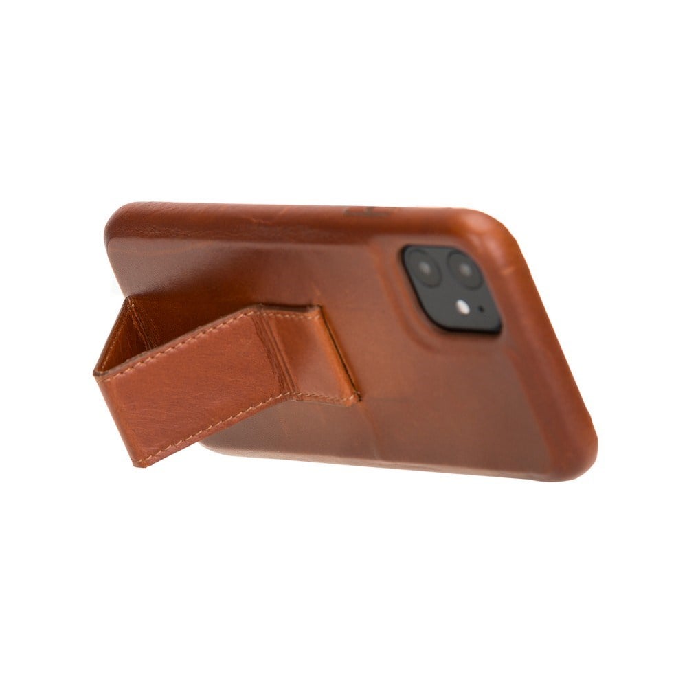 Apple iPhone 11 Uyumlu Deri Arka Kapak ROCKCESS RST2EF Taba