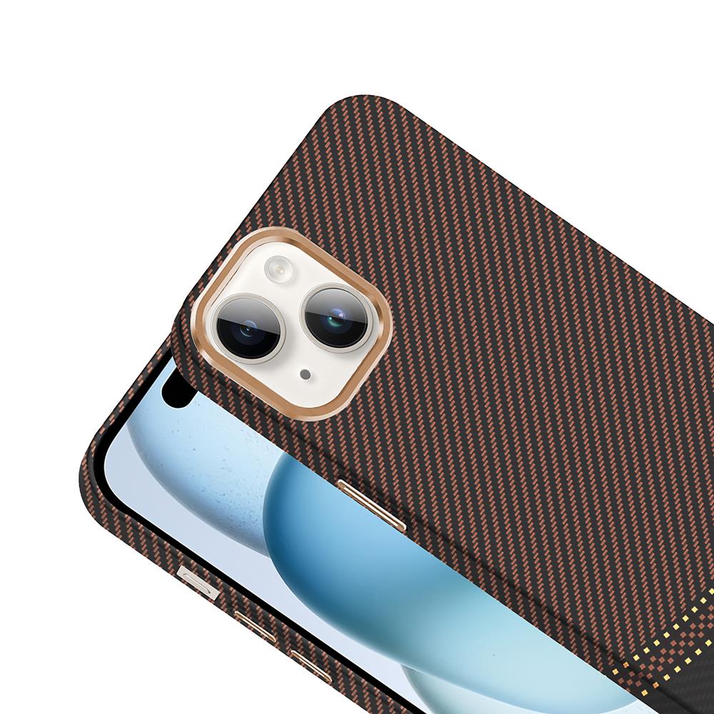 Apple iPhone 13 Kılıf Magsafe Şarj Özellikli Karbon Fiber Görünümlü Zore Gros Kapak