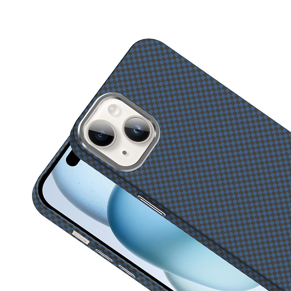 Apple iPhone 13 Kılıf Magsafe Şarj Özellikli Karbon Fiber Görünümlü Zore Gros Kapak