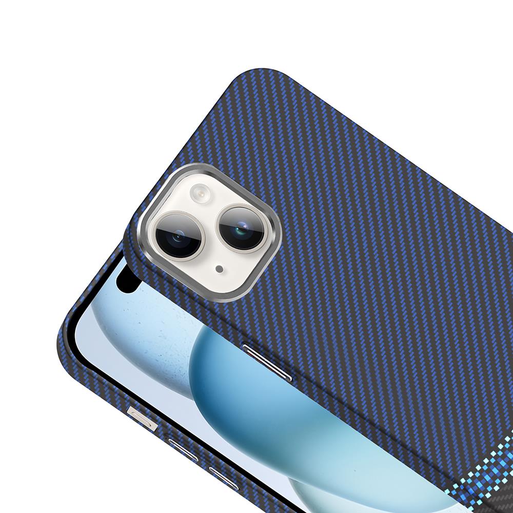 Apple iPhone 13 Kılıf Magsafe Şarj Özellikli Karbon Fiber Görünümlü Zore Gros Kapak