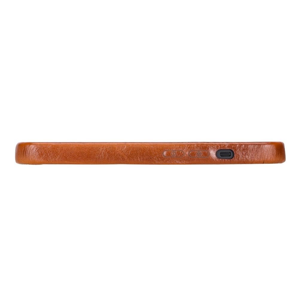 Apple iPhone 13 Mini Uyumlu Deri Arka Kapak ROCK RST2EF Taba