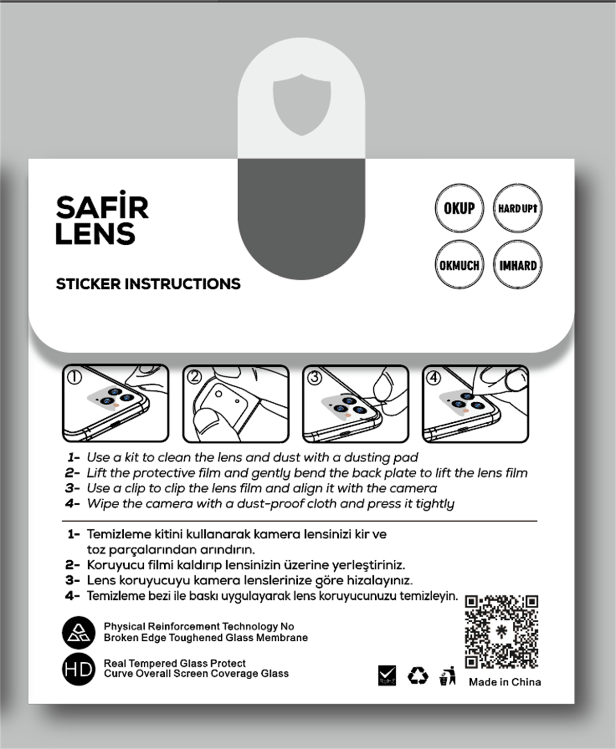 Apple iPhone 13 Mini Zore CL-11 Safir Kamera Lens Koruyucu