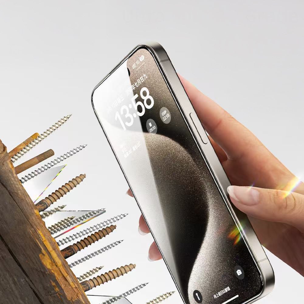 Apple iPhone 13 Pro Max Zore 2.5D Oliv HD Temperli Cam Ekran Koruyucu + Kolay Uygulama Aparatı