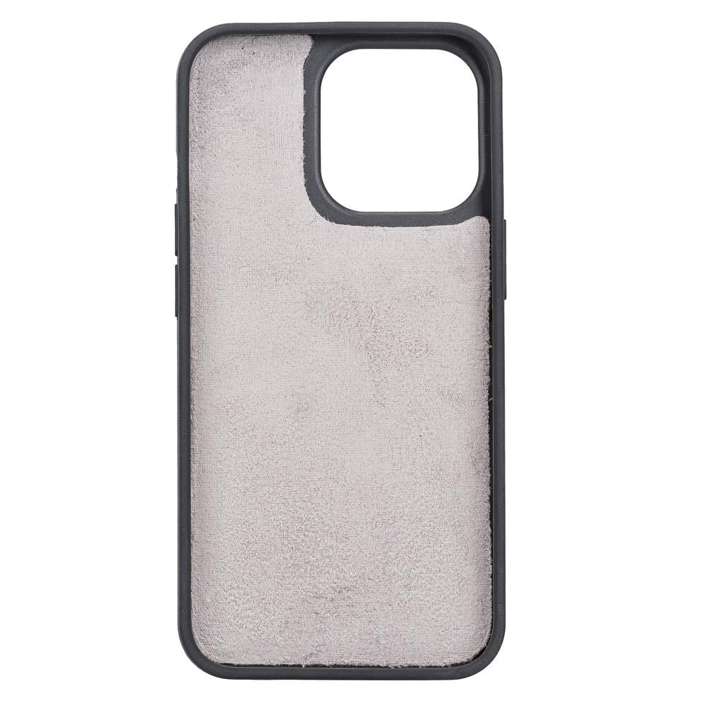 Apple iPhone 13 Pro Uyumlu Deri Cüzdanlı Kılıf TN18EF Gri