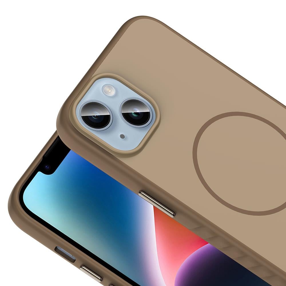 Apple iPhone 14 Kılıf M-safe Şarj Özellikli Zore Tea Kapak
