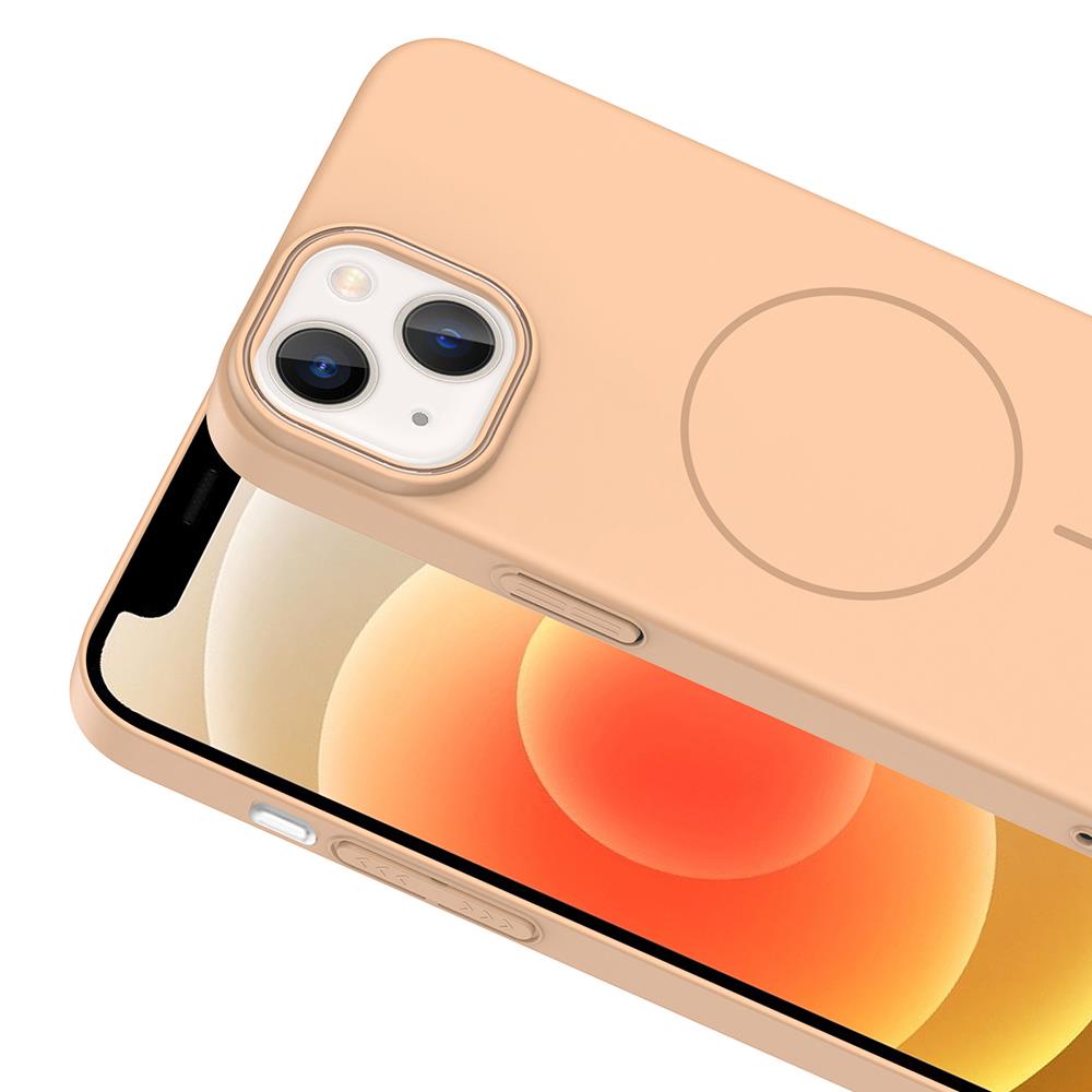 Apple iPhone 14 Kılıf Magsafe Şarj Özellikli Zore Ruby Silikon Kapak
