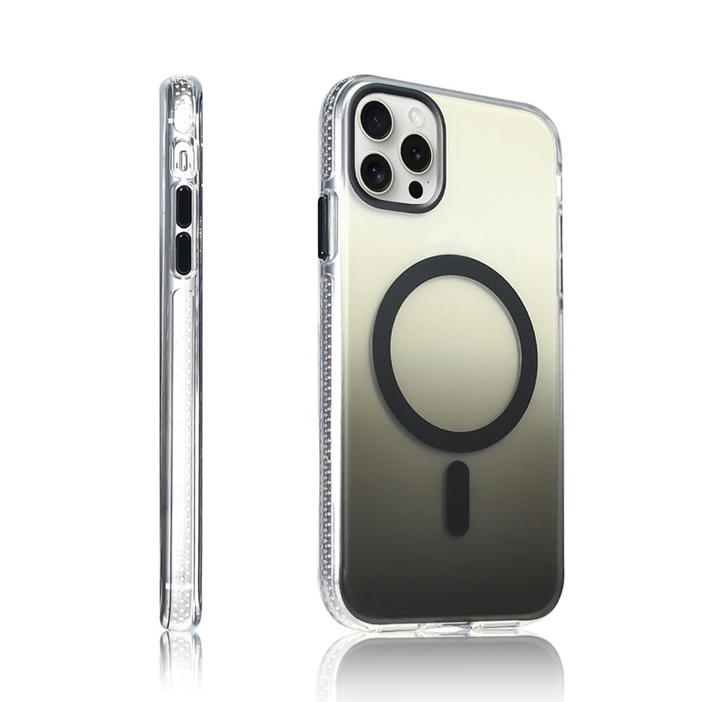 Apple iPhone 14 Pro Max Kılıf M-safe Şarj Özellikli Transparan Renk Geçişli Zore Toros Kapak