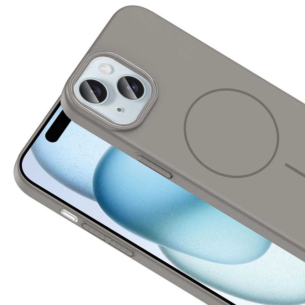Apple iPhone 15 Kılıf Magsafe Şarj Özellikli Zore Ruby Silikon Kapak