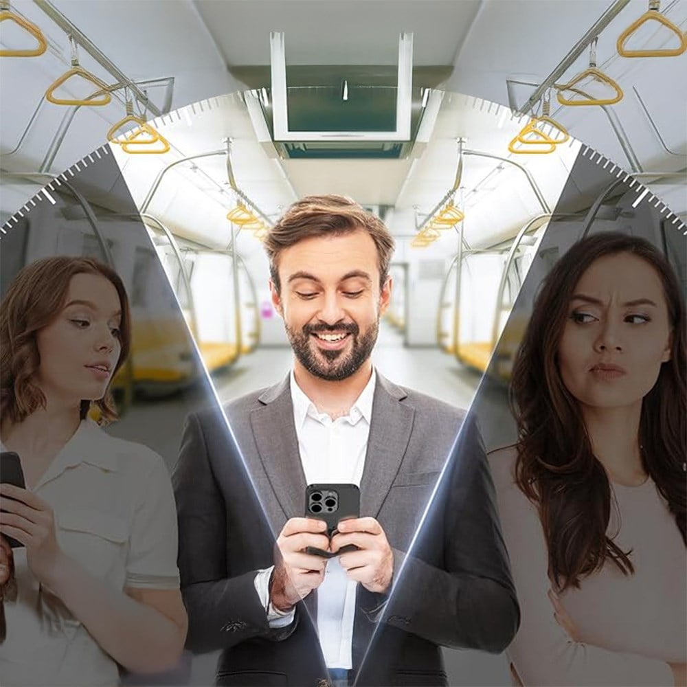 Apple iPhone 15 Plus Zore 2.5D Oliv Privacy Temperli Cam Ekran Koruyucu + Kolay Uygulama Aparatı