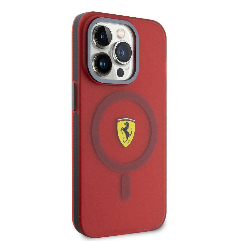 Apple iPhone 15 Pro Max Kılıf Ferrari Orjinal Lisanslı M-safe Şarj Özellikli Kontrast Bumper Kapak