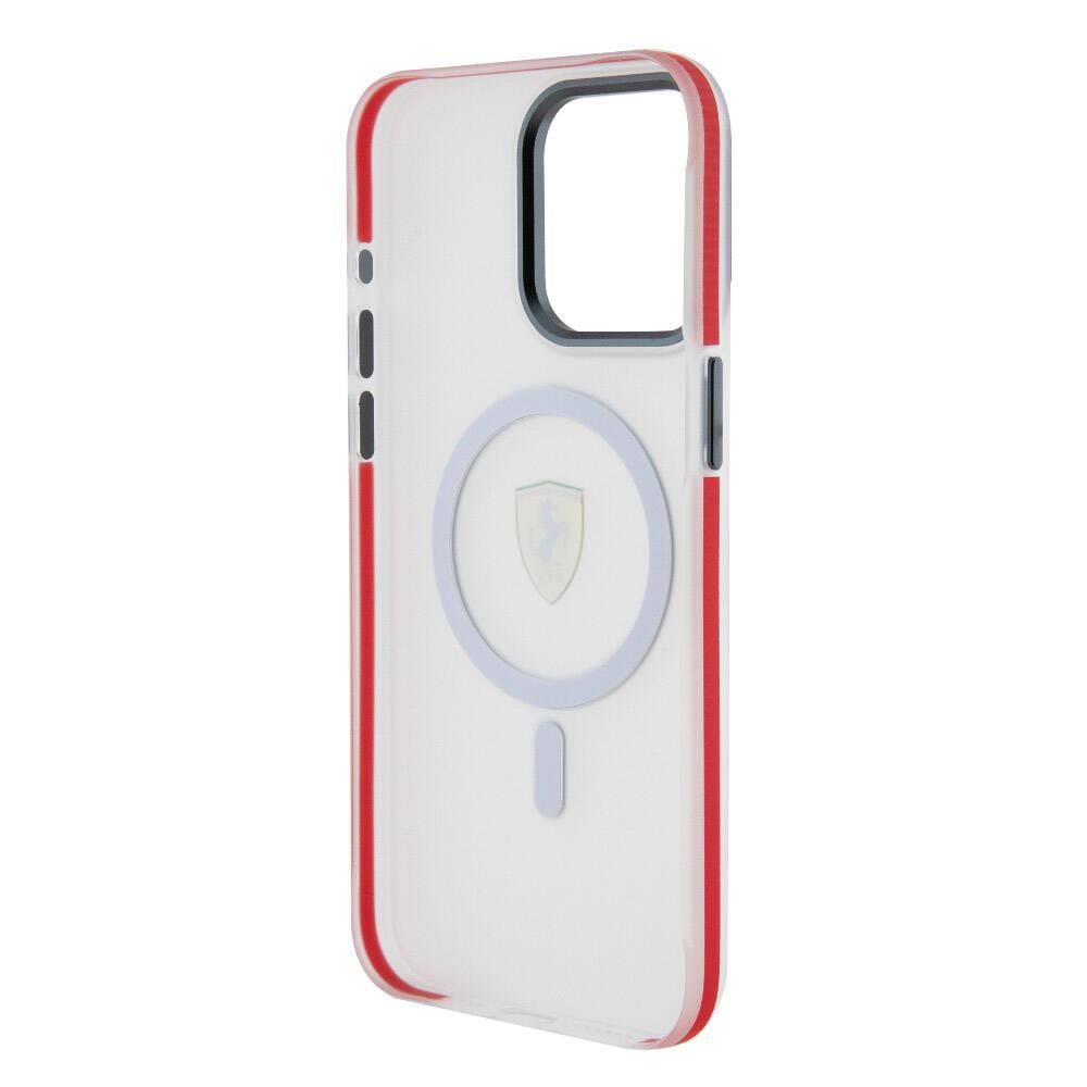 Apple iPhone 15 Pro Max Kılıf Ferrari Orjinal Lisanslı M-safe Şarj Özellikli Kontrast Bumper SF Ring Kapak