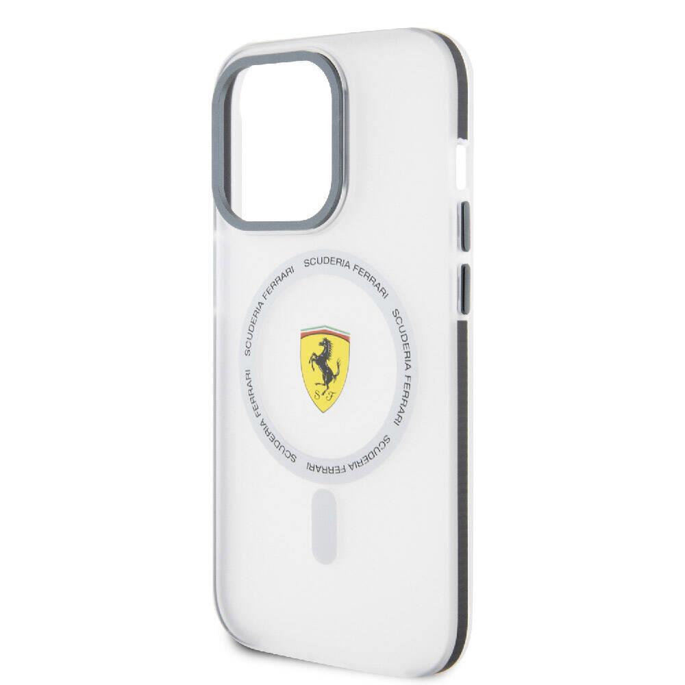 Apple iPhone 15 Pro Max Kılıf Ferrari Orjinal Lisanslı M-safe Şarj Özellikli Kontrast Bumper SF Ring Kapak