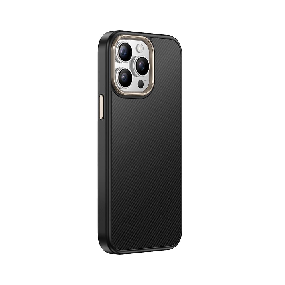 Apple iPhone 15 Pro Max Kılıf M-safe Şarj Özellikli Karbon Fiber Görünümlü Zore Antina Kapak