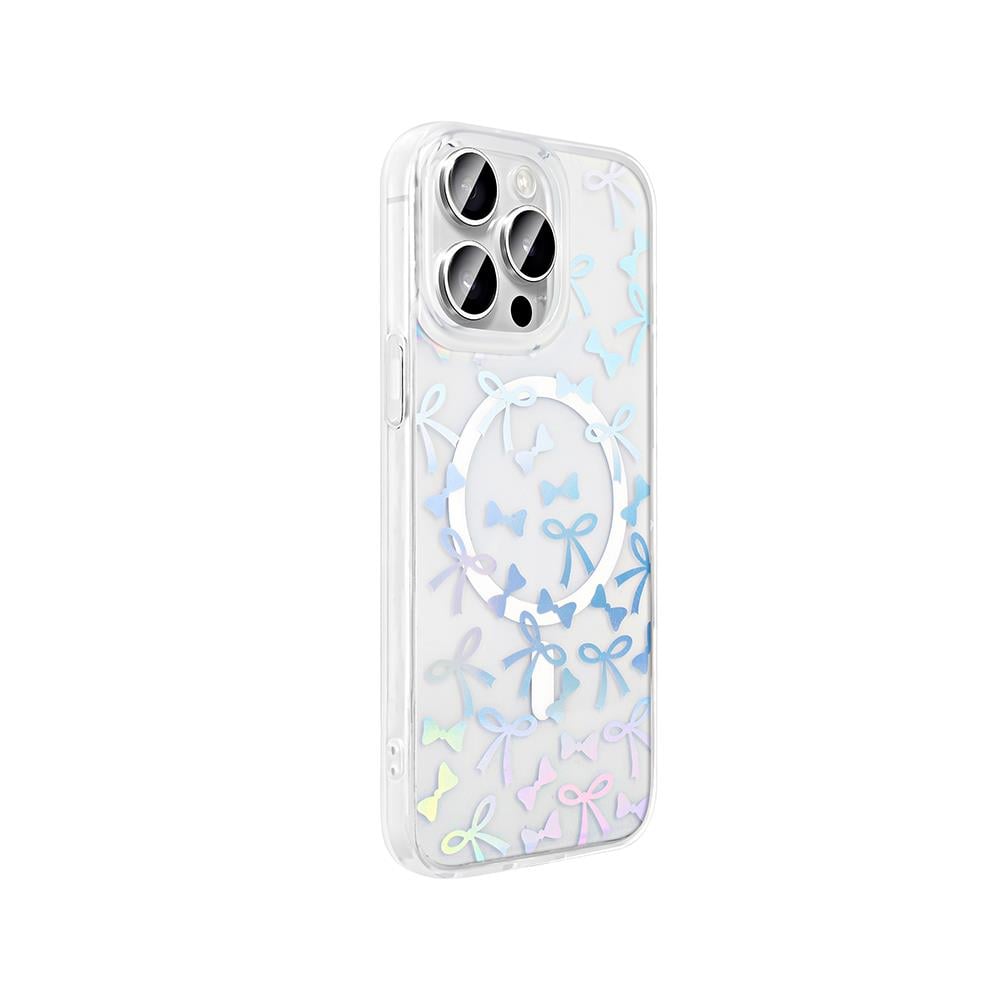 Apple iPhone 15 Pro Max Kılıf M-Safe Şarj Özellikli Şeffaf Zore Folk Sert Kapak