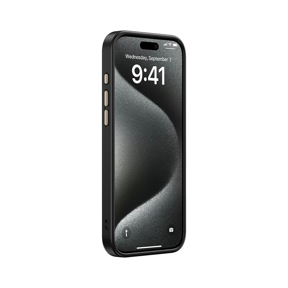 Apple iPhone 15 Pro Max Kılıf M-safe Şarj Özellikli Karbon Fiber Görünümlü Zore Antina Kapak