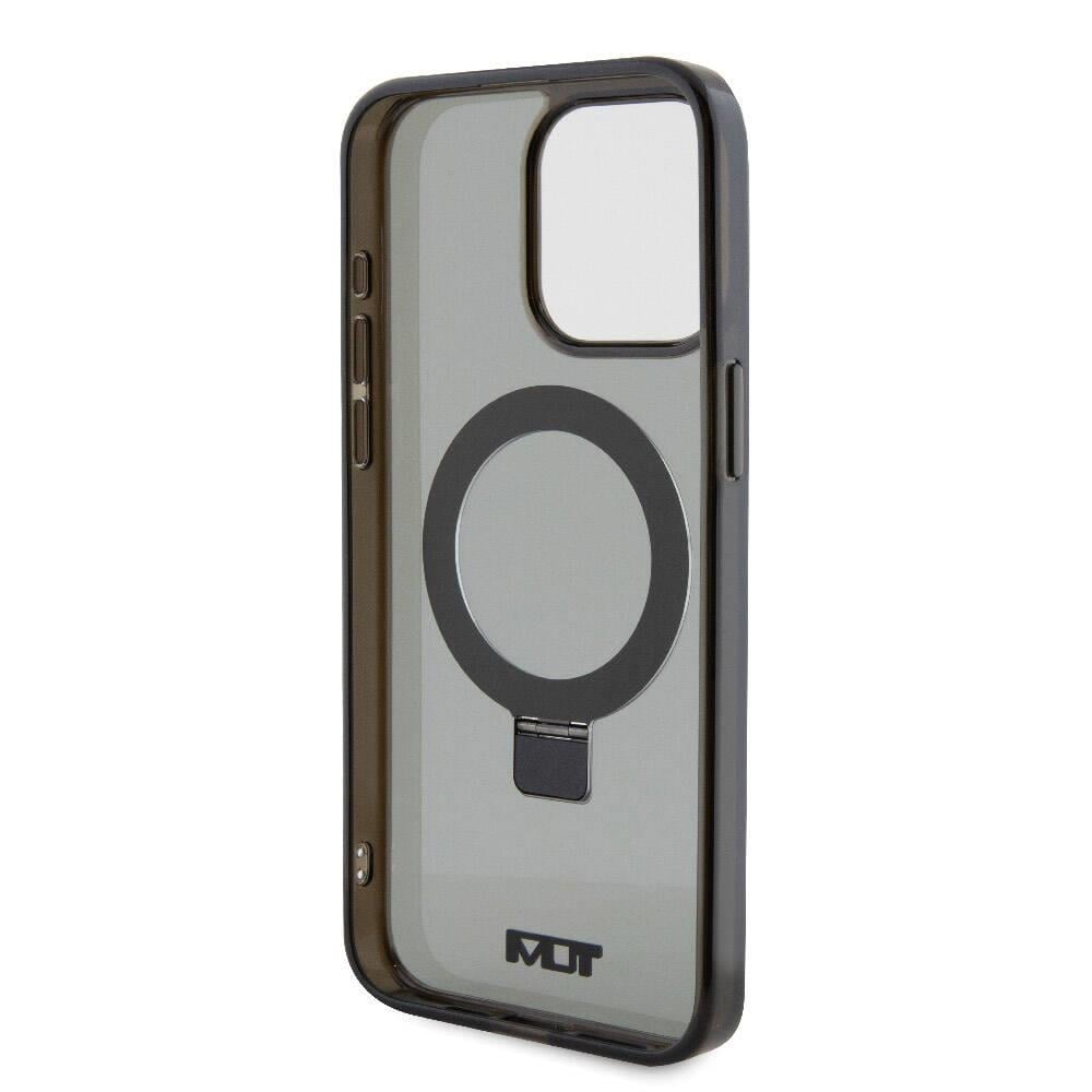 Apple iPhone 15 Pro Max Kılıf TUMI Orjinal Lisanslı M-safe Şarj Özellikli PC TPU Metal Logolu Ring Standlı Kapak