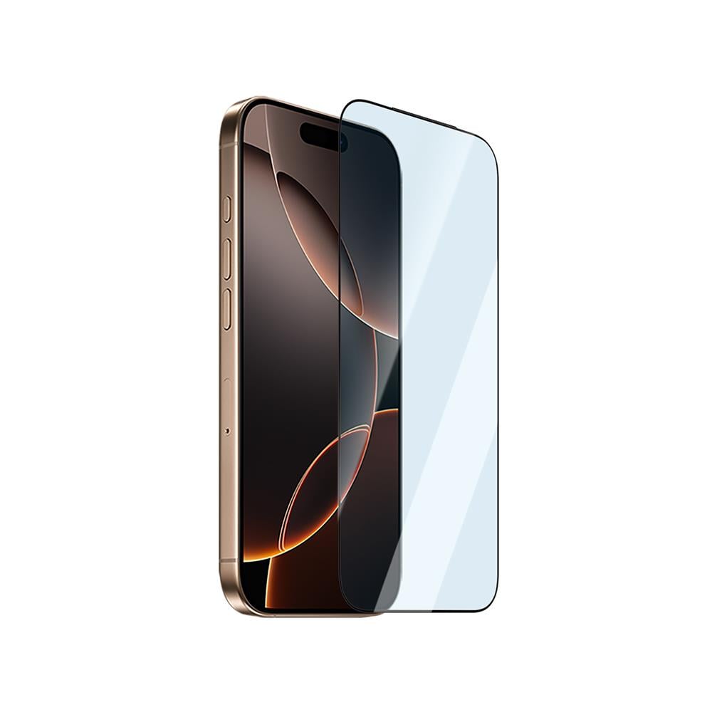 Apple iPhone 16 CaseWorld Applicator Serisi 2.5D Eyesafe Mavi Işık Teknolojili 0.33mm Temperli Cam Ekran Koruyucu + Uygulama Aparatı
