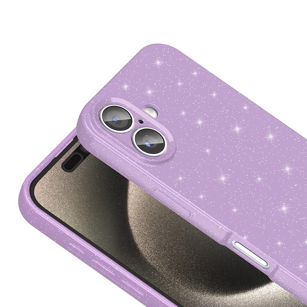 Apple iPhone 16 Kılıf Kamera Korumalı Simli Lüks Zore Koton Kapak