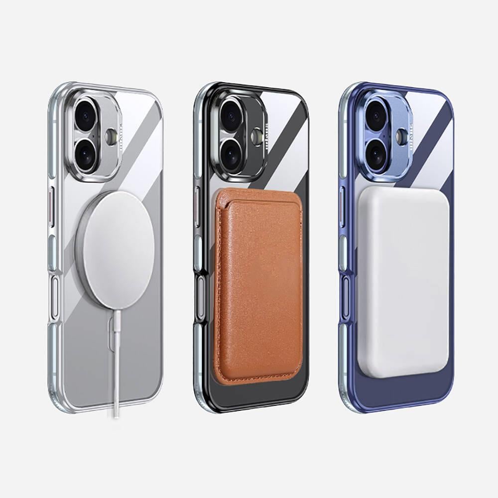 Apple iPhone 16 Kılıf M-safe Şarj Özellikli Wlons Standlı Efsane Kapak