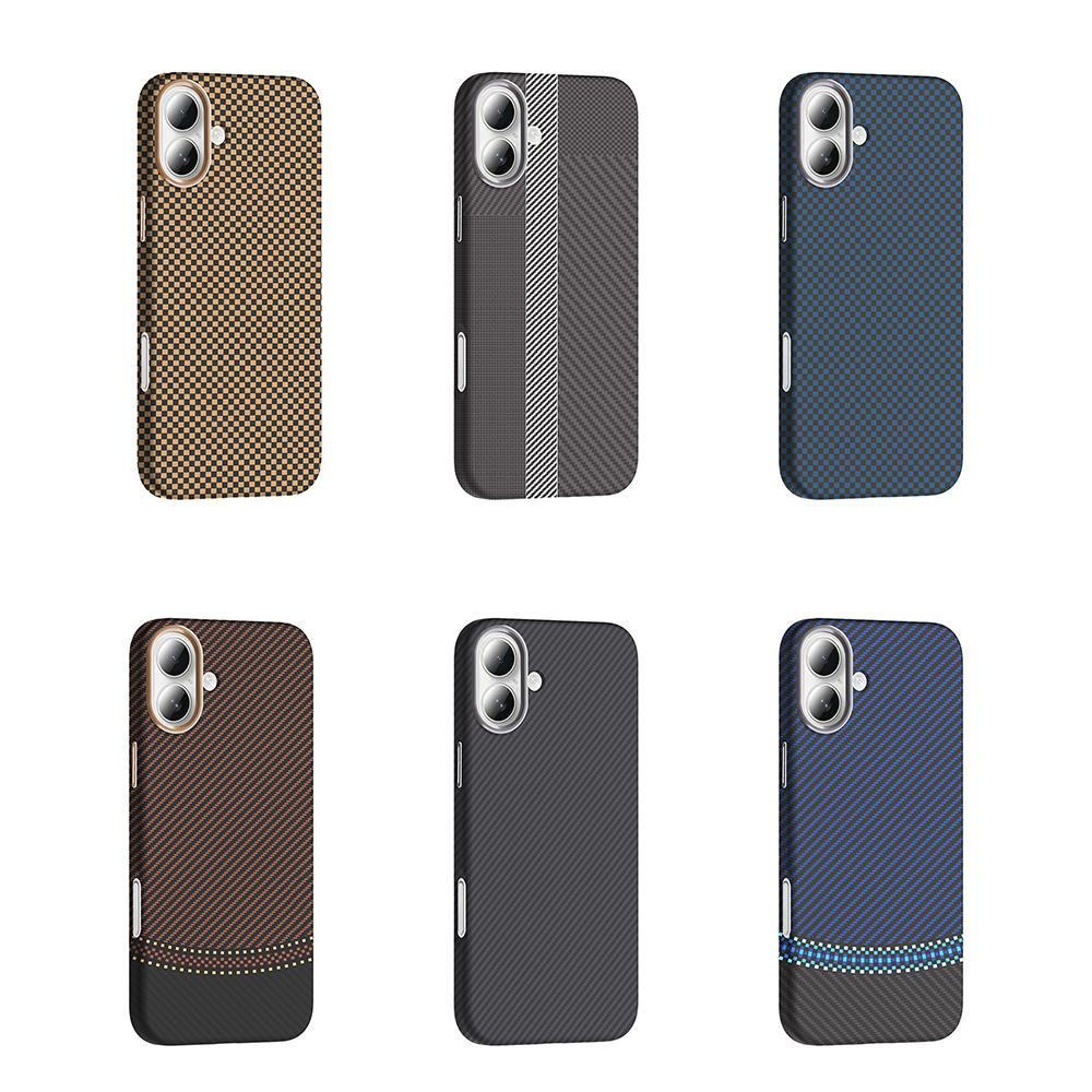 Apple iPhone 16 Kılıf Magsafe Şarj Özellikli Karbon Fiber Görünümlü Zore Gros Kapak