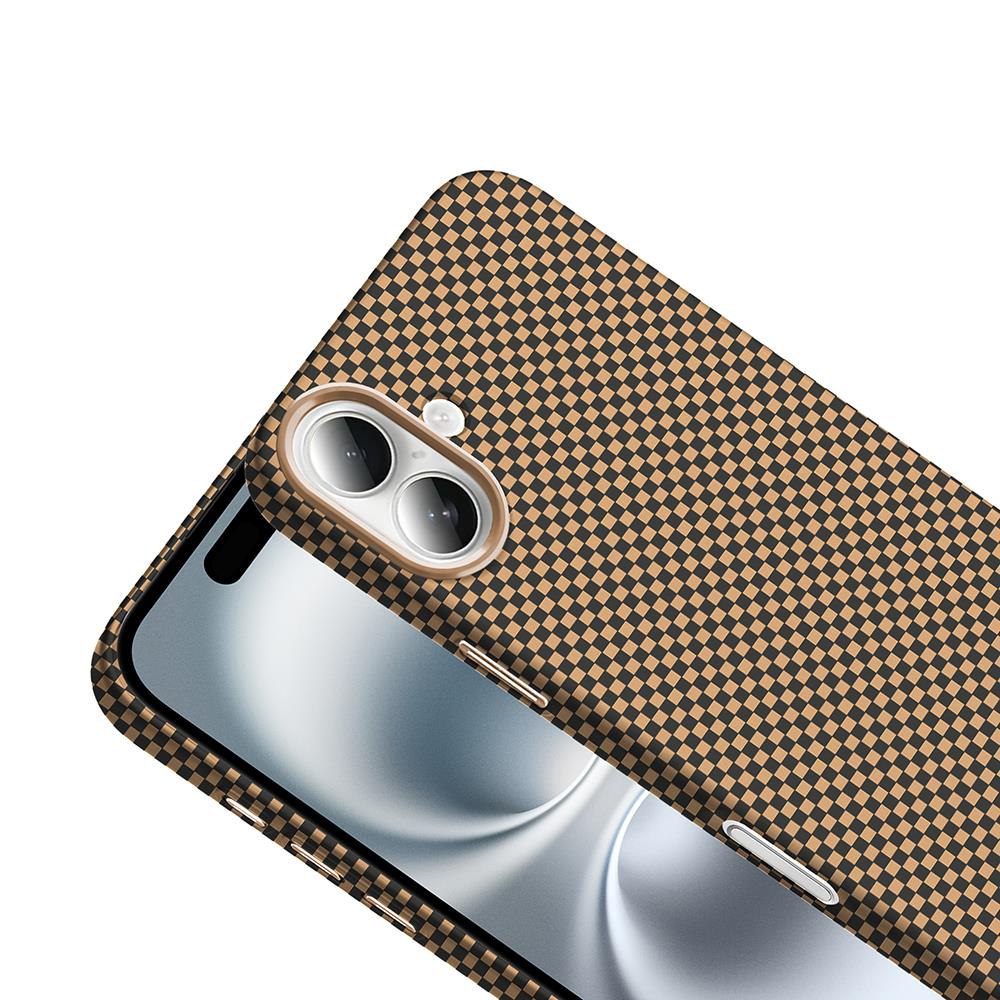 Apple iPhone 16 Kılıf Magsafe Şarj Özellikli Karbon Fiber Görünümlü Zore Gros Kapak