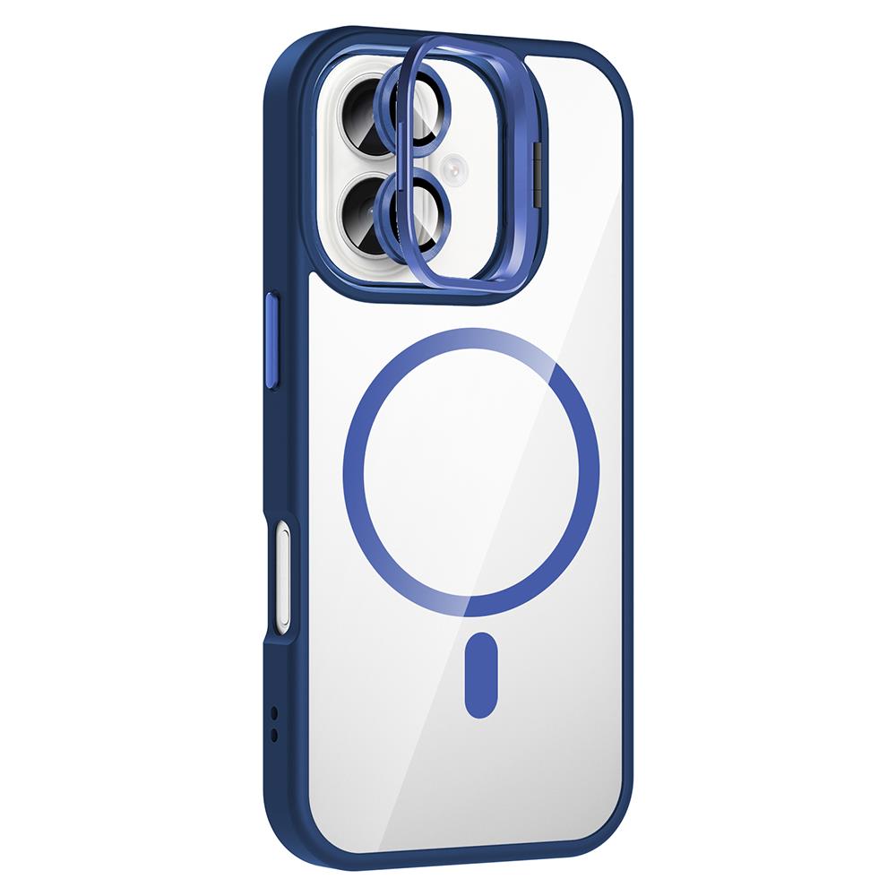 Apple iPhone 16 Kılıf Standlı ve Kamera Lens Hediyeli M-Safe Şarj Özellikli Zore Etro Kapak