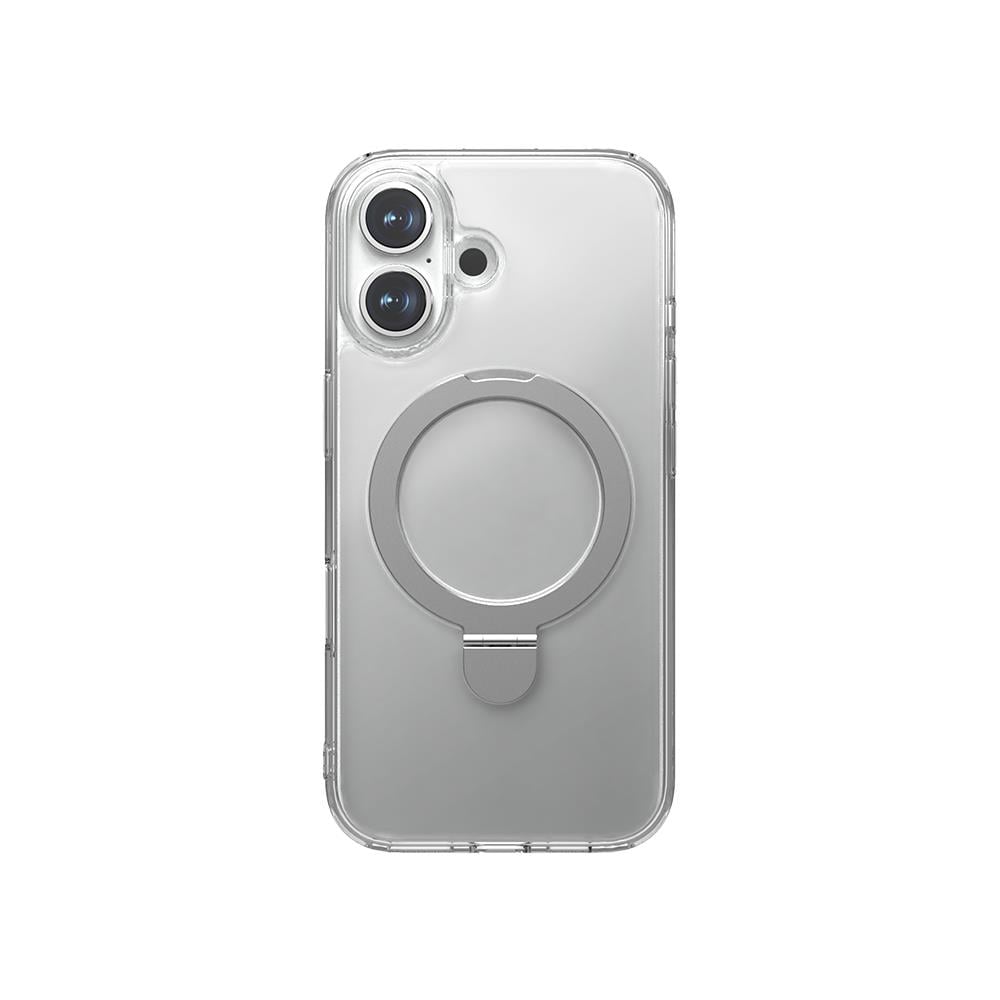 Apple iPhone 16 Plus Kılıf M-safe Şarj Özellikli Raptic Air Stand Serisi Buzlu Transparan Tasarımlı Standlı Kapak