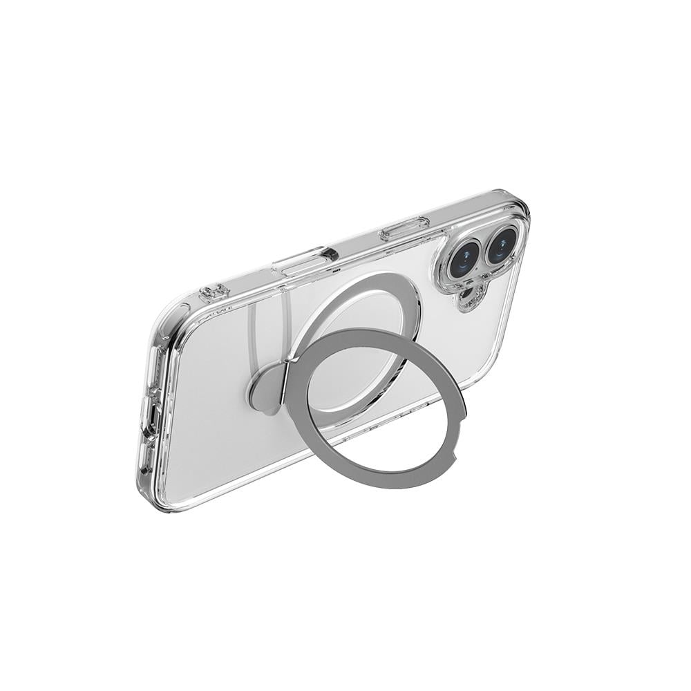 Apple iPhone 16 Plus Kılıf M-safe Şarj Özellikli Raptic Air Stand Serisi Buzlu Transparan Tasarımlı Standlı Kapak
