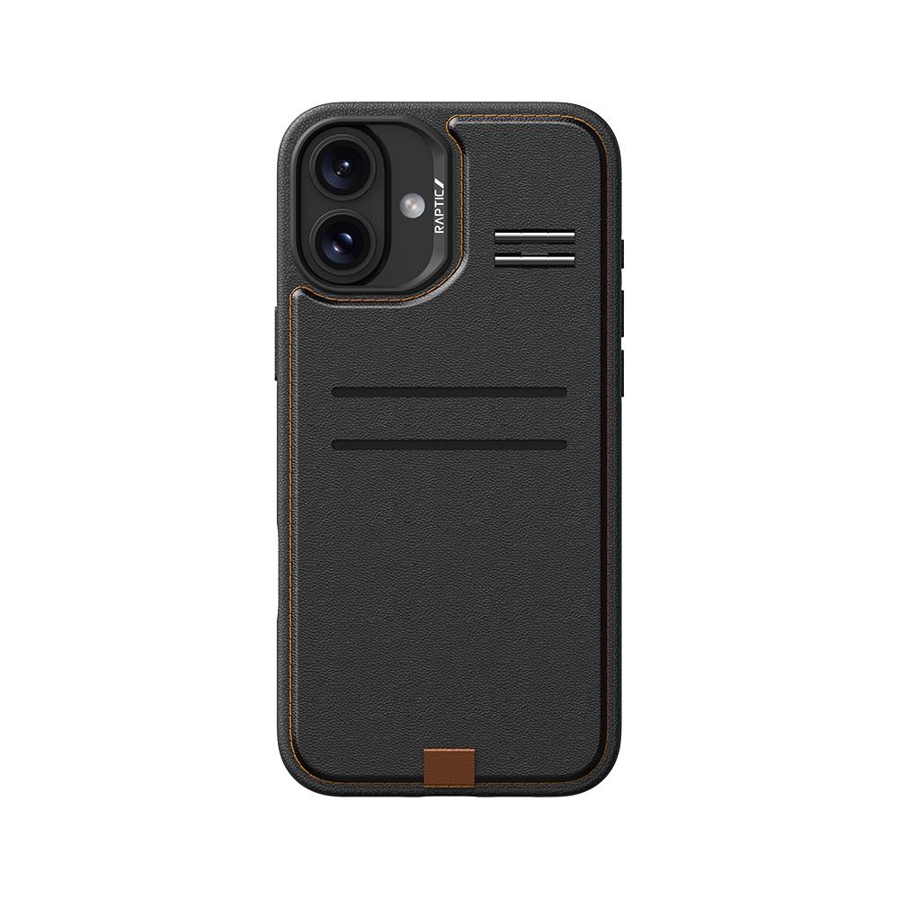 Apple iPhone 16 Plus Kılıf M-safe Şarj Özellikli Raptic Slim Wallet Serisi Deri Görünümlü Kartlıklı Standlı Kapak