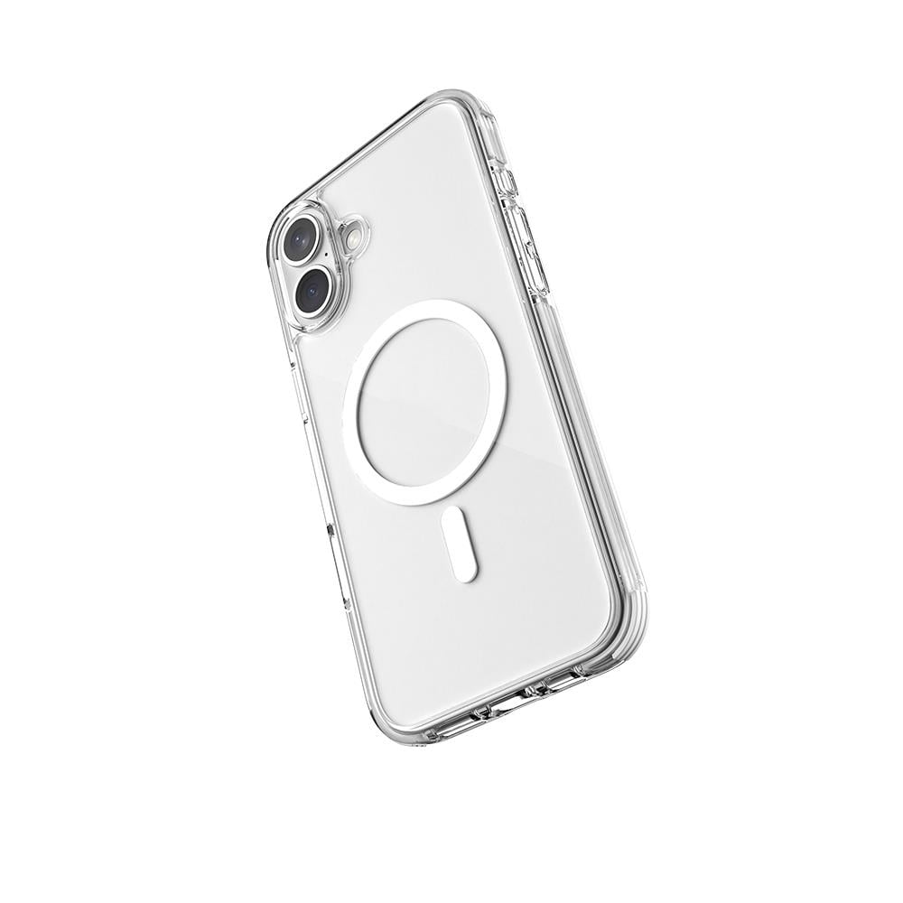 Apple iPhone 16 Plus Kılıf M-safe Şarj Özellikli Airbag Tasarımlı Raptic Clear Serisi Şeffaf Kapak
