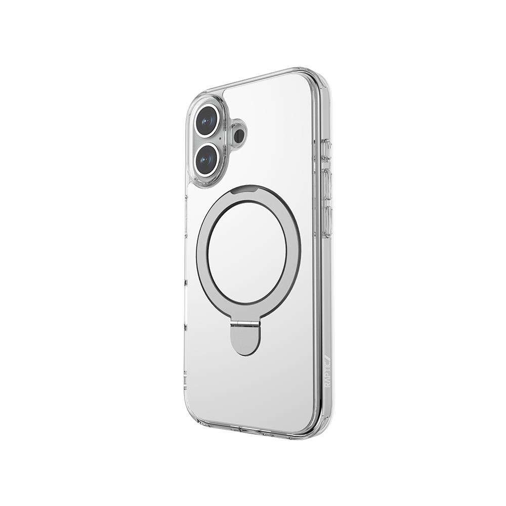 Apple iPhone 16 Plus M-safe Şarj Özellikli Kılıf Raptic Air Stand Serisi Aynalı Arka Yüzey Standlı Kapak