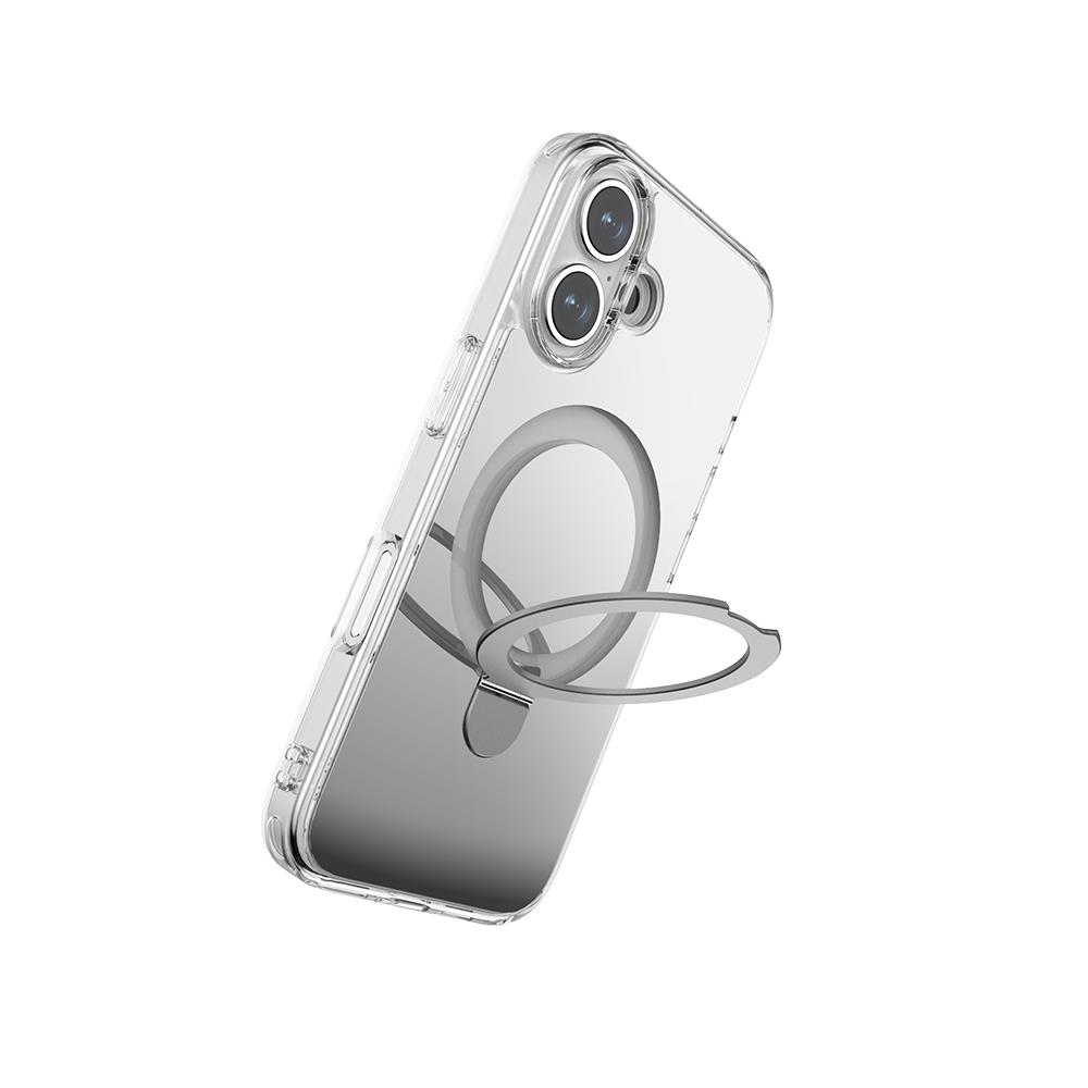 Apple iPhone 16 Plus M-safe Şarj Özellikli Kılıf Raptic Air Stand Serisi Aynalı Arka Yüzey Standlı Kapak