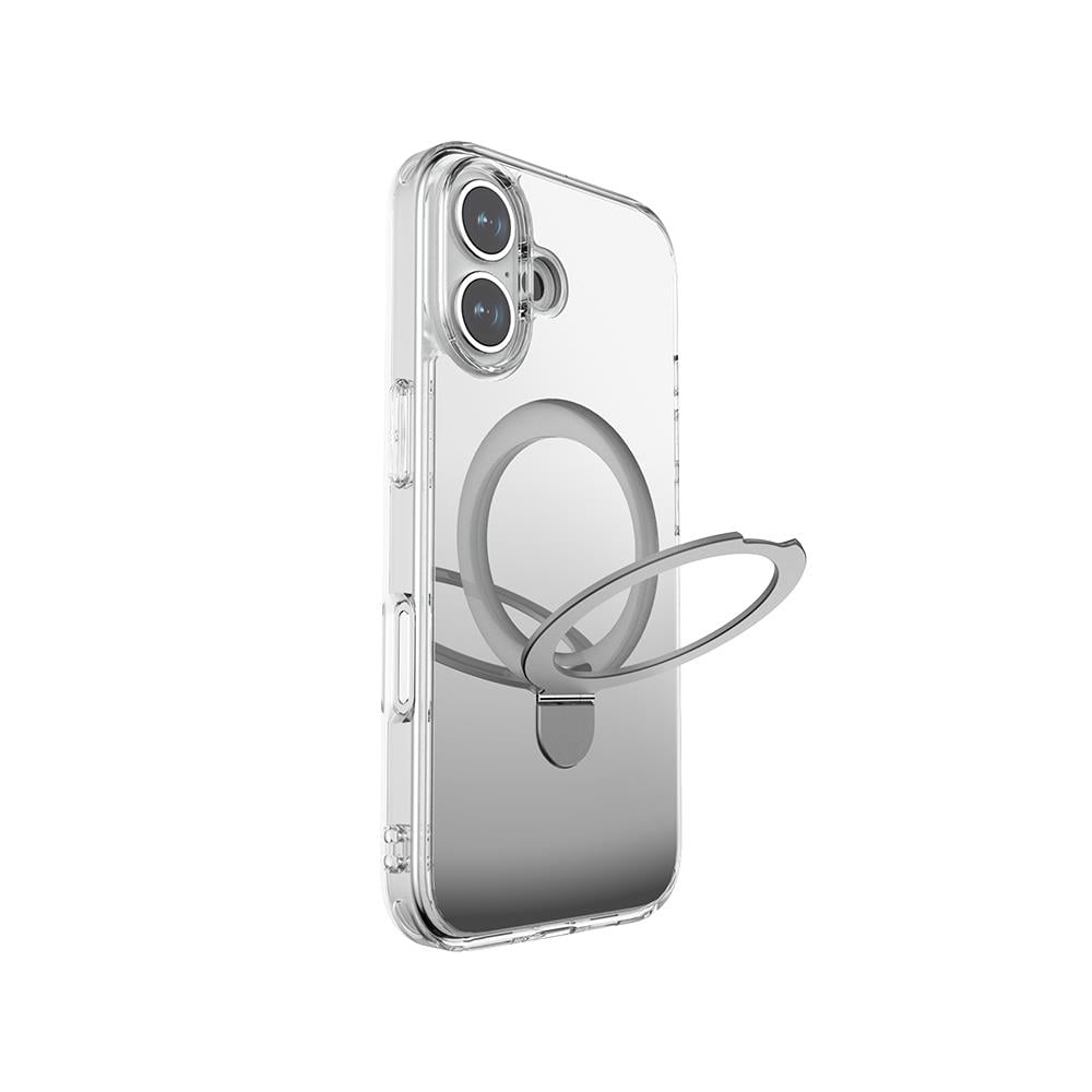 Apple iPhone 16 Plus M-safe Şarj Özellikli Kılıf Raptic Air Stand Serisi Aynalı Arka Yüzey Standlı Kapak