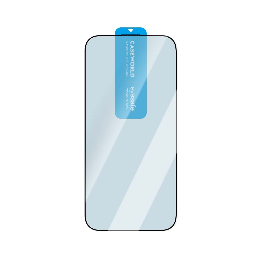 Apple iPhone 16 Pro CaseWorld 3D Eyesafe Mavi Işık Teknolojili 0.15mm Temperli Cam Ekran Koruyucu + Uygulama Aparatı