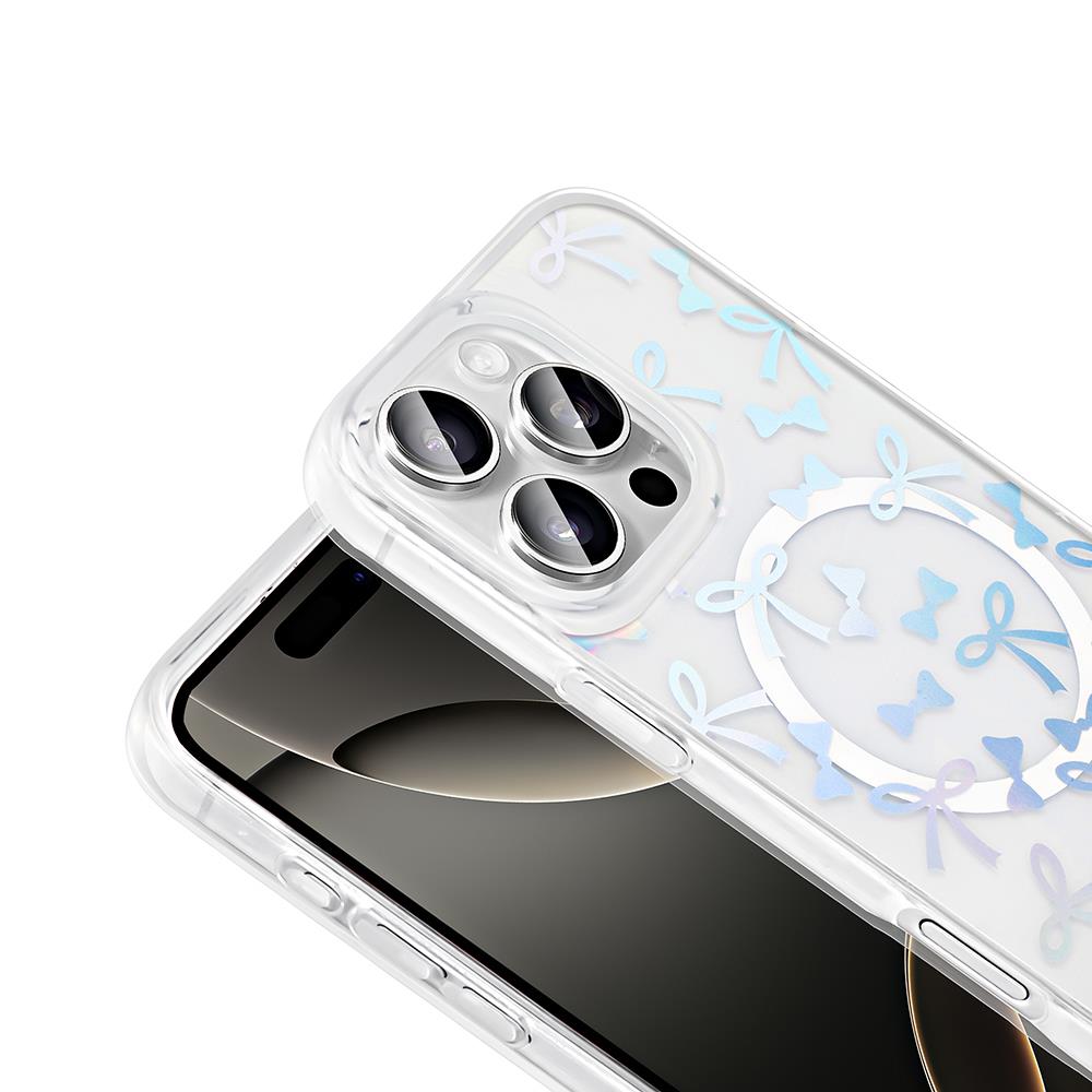 Apple iPhone 16 Pro Kılıf M-Safe Şarj Özellikli Şeffaf Zore Folk Sert Kapak